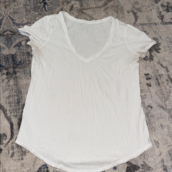 Lululemon Tops - Lululemon Casual White V-Neck Tee